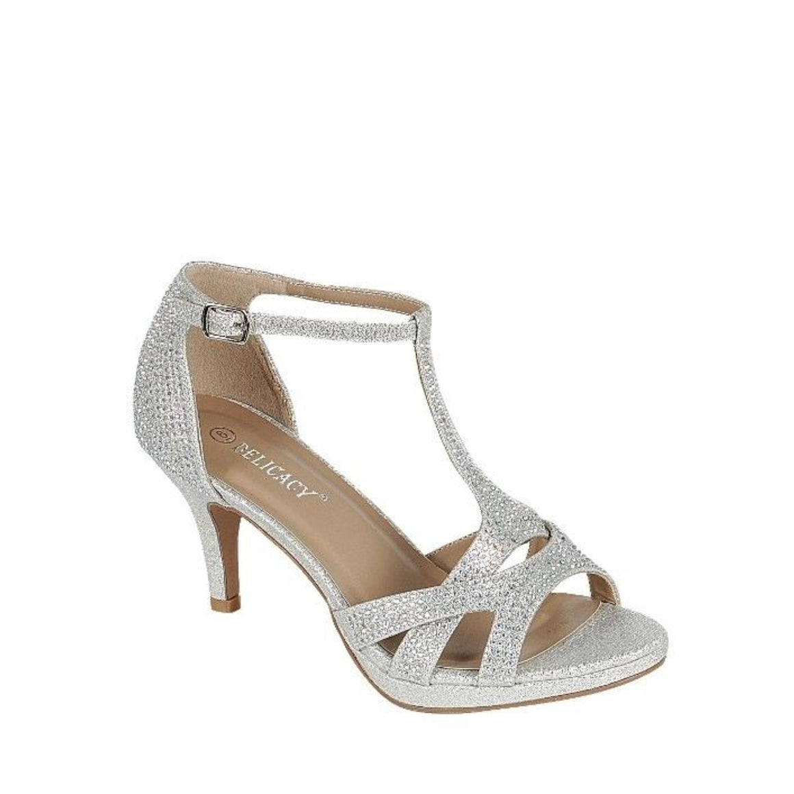 Low Heel T-Strap Party Sandal