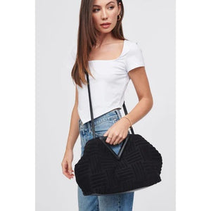 Geo Triangle Satchel Bag (BLACK)