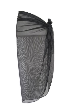 Solid Mesh Sarong (BLACK)