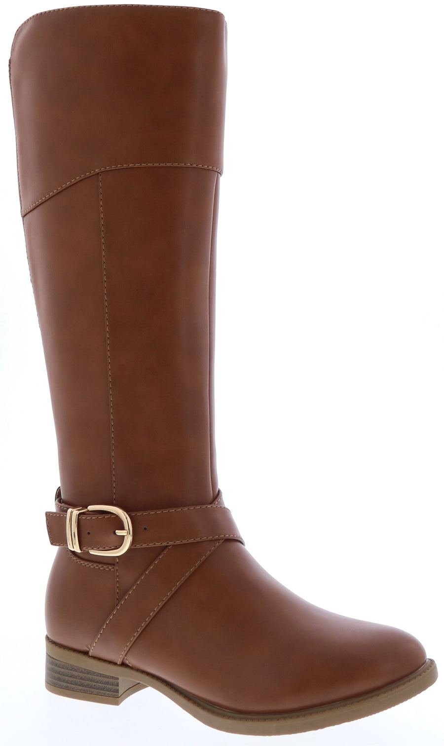 Side Buckle Elegant Riding Boot (COGNAC)