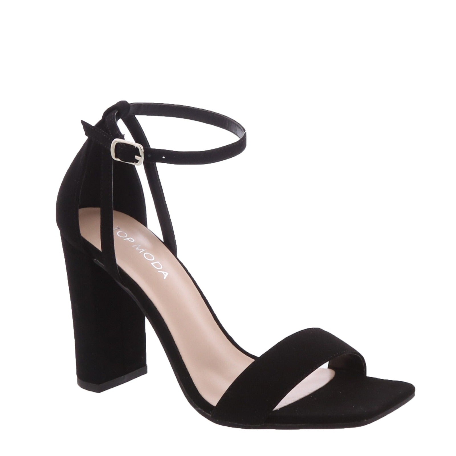 Women Thin Strap Stiletto Heeled Sandals, Elegant Black Ankle Strap Sandals  | SHEIN USA